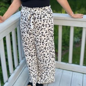 Mi Ami Animal Print Flowy Pants